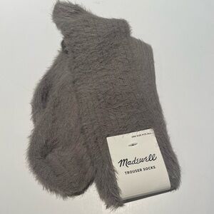 Madewell Fuzzy Trouser Socks – Gray – One Size – New With Tags